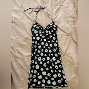 Black and white flower dress
